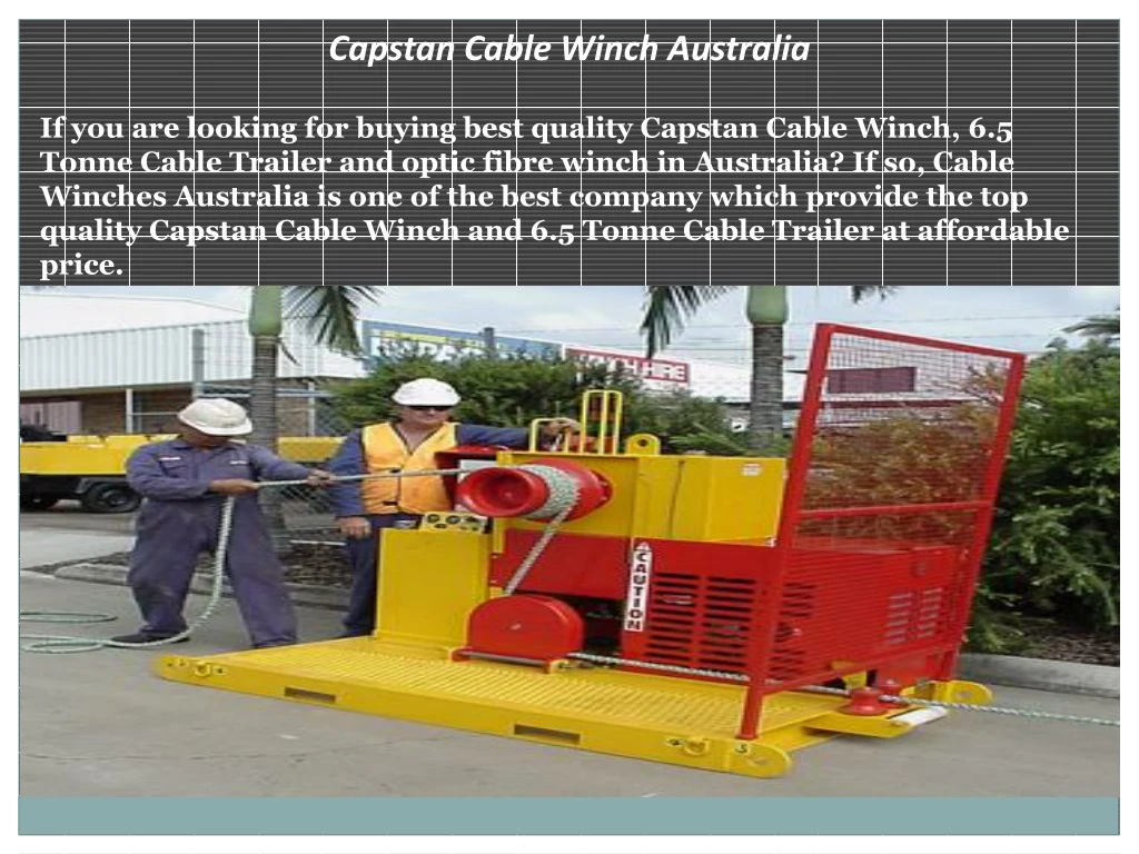 capstan cable winch australia