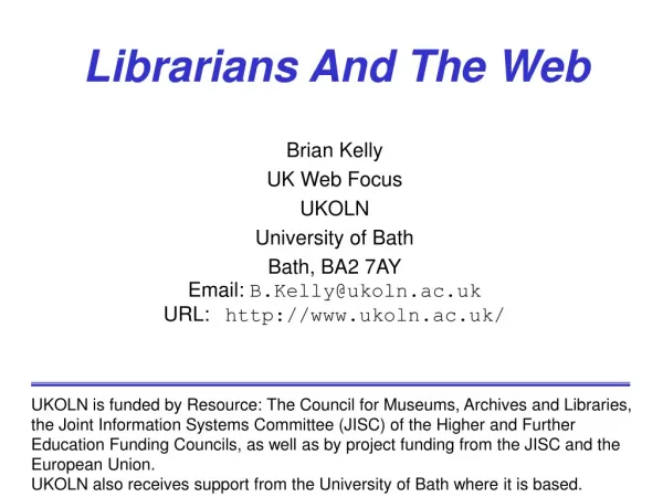 Librarians And The Web