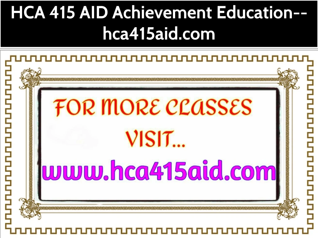 hca 415 aid achievement education hca415aid com
