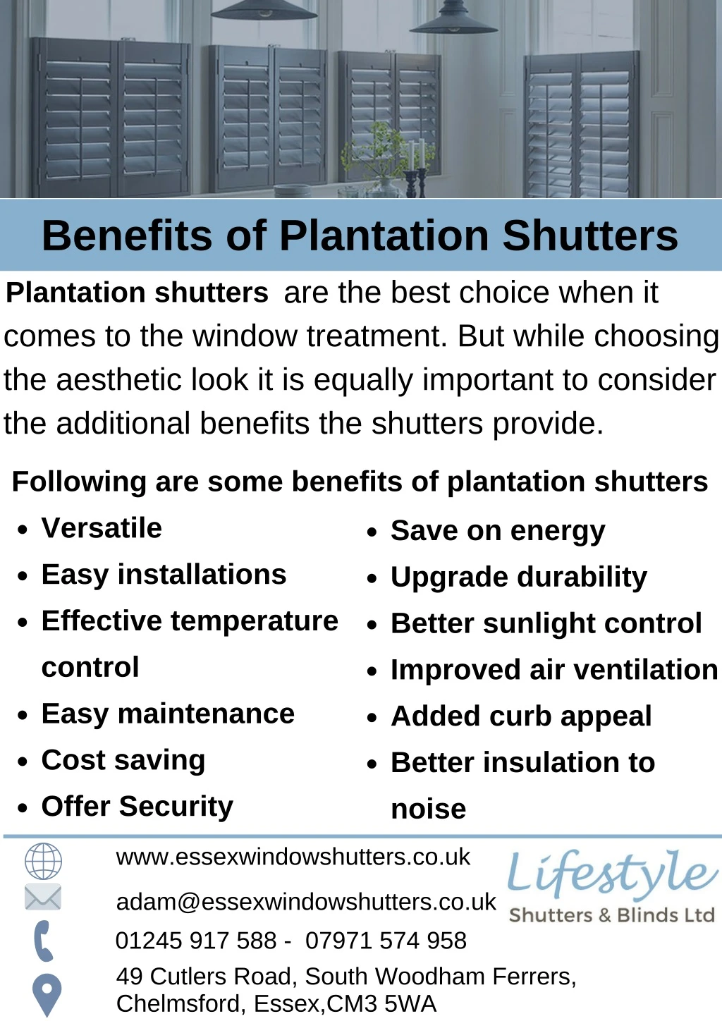 benefits of plantation shutters are the best