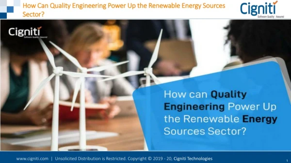 How Can Quality Engineering Power Up the Renewable Energy Sources Sector?