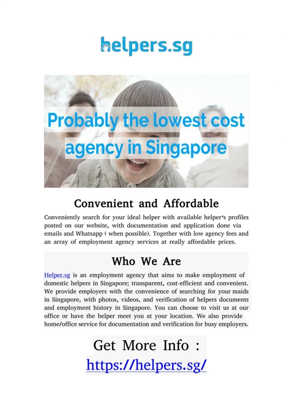 Cheapest Maid Agency in Singapore?