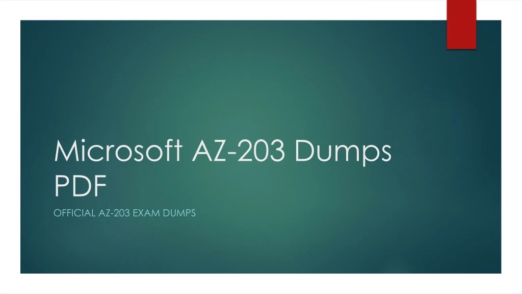 microsoft az 203 dumps pdf