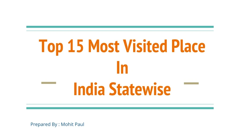 top 15 most visited place in india statewise