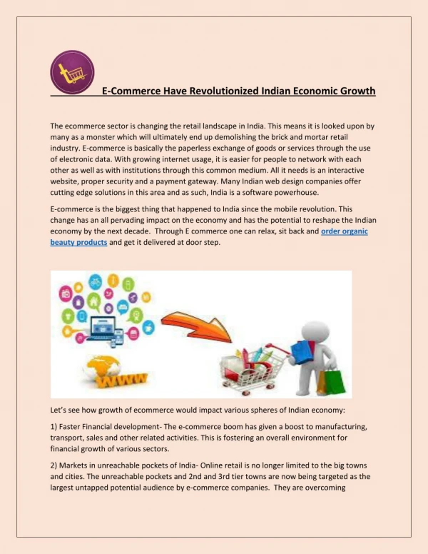 E-Commerce Have Revolutionized Indian Economic Growth