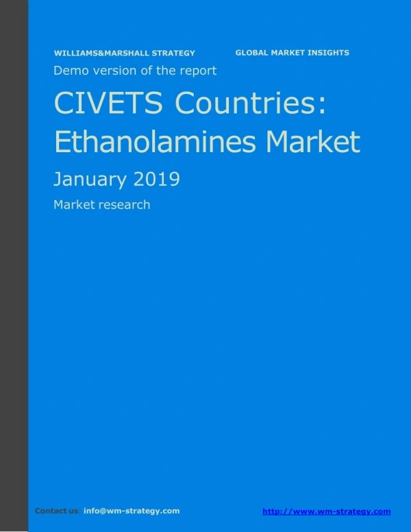 WMStrategy Demo CIVETS Countries Ethanolamines Market January 2019