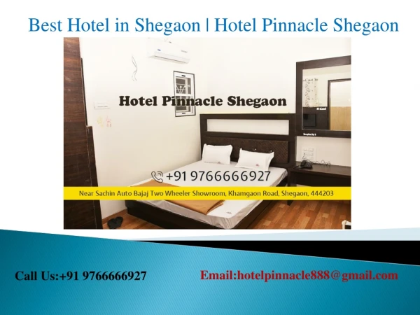 Hotels near railway station Shegaon | Hotel Pinnacle Shegaon