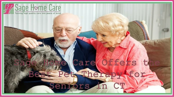 Sage Home Care Offers the Best Pet Therapy for Seniors in CT