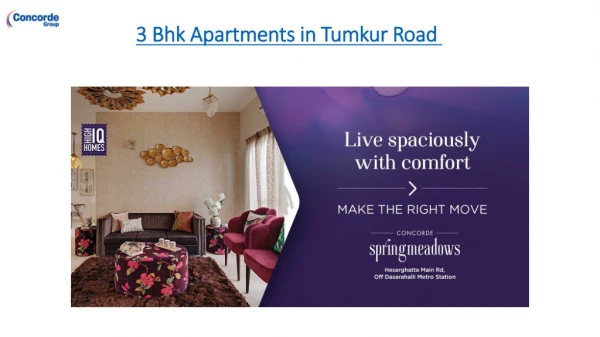3 Bhk Apartments in Tumkur Road