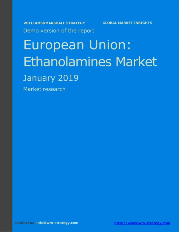 WMStrategy Demo European Union Ethanolamines Market January 2019