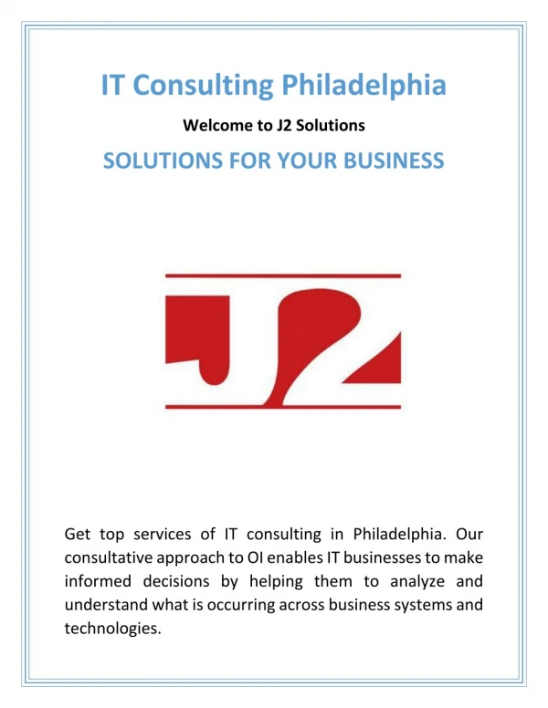 it consulting philadelphia