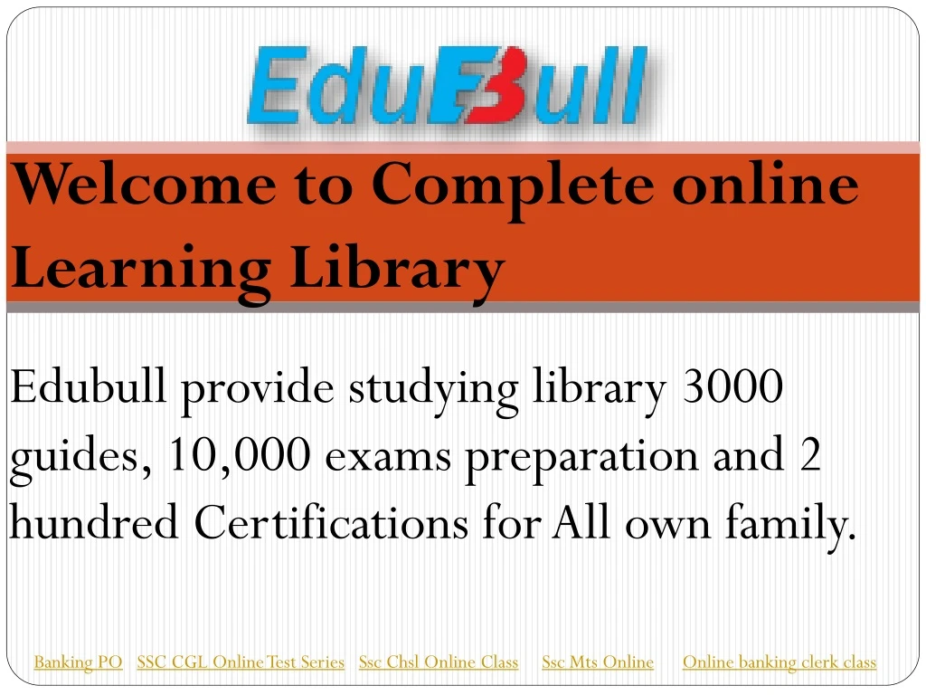 welcome to complete online learning library