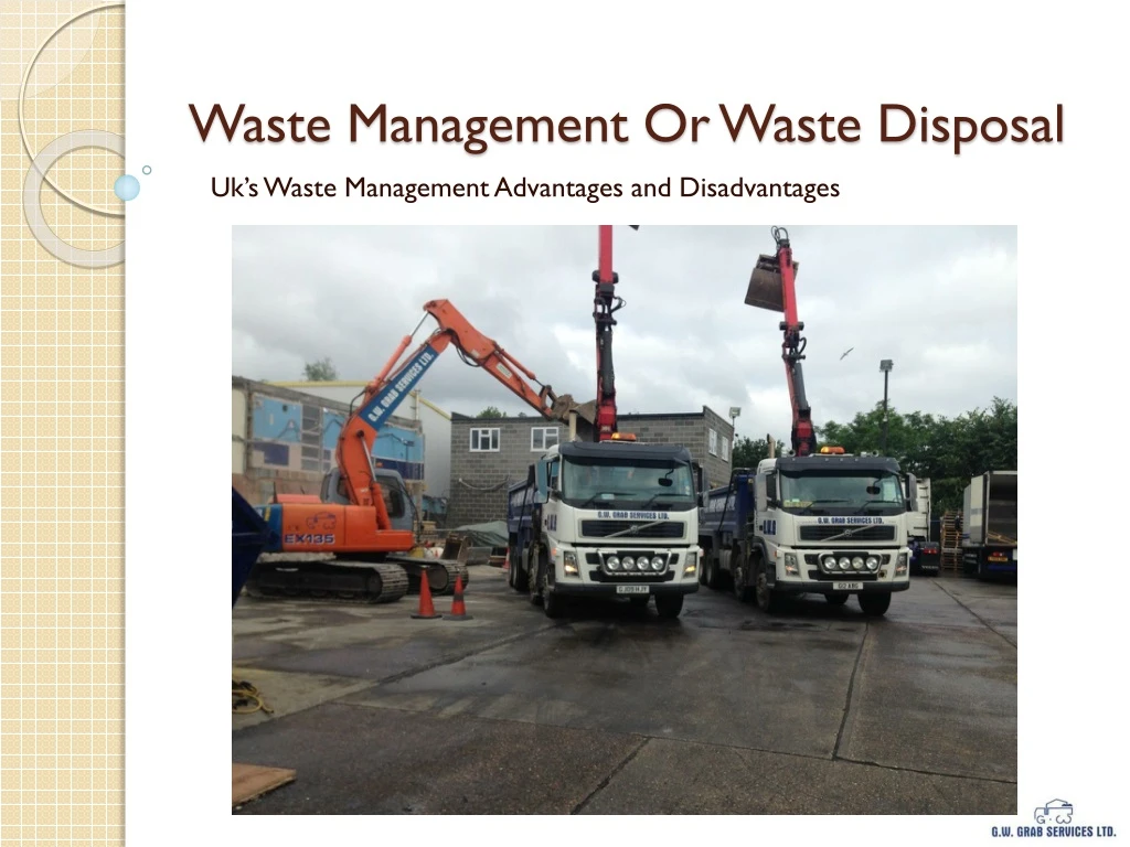 waste management or waste disposal