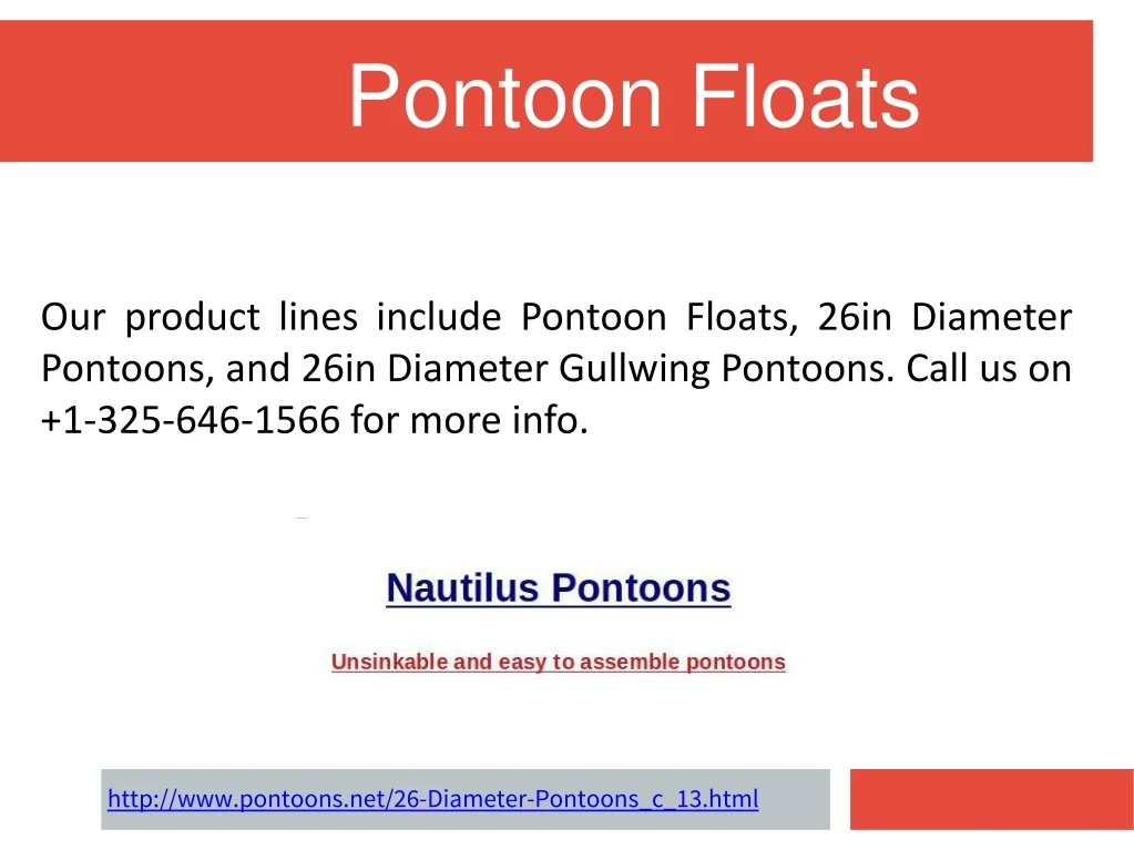 pontoon floats