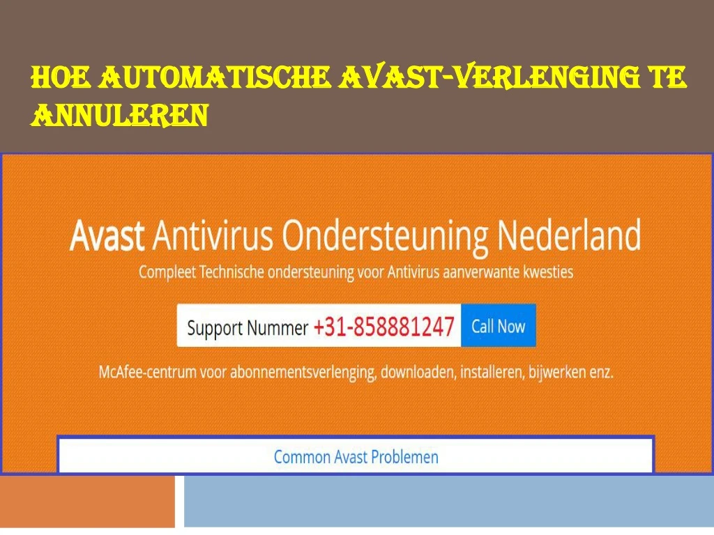 hoe automatische avast verlenging te annuleren