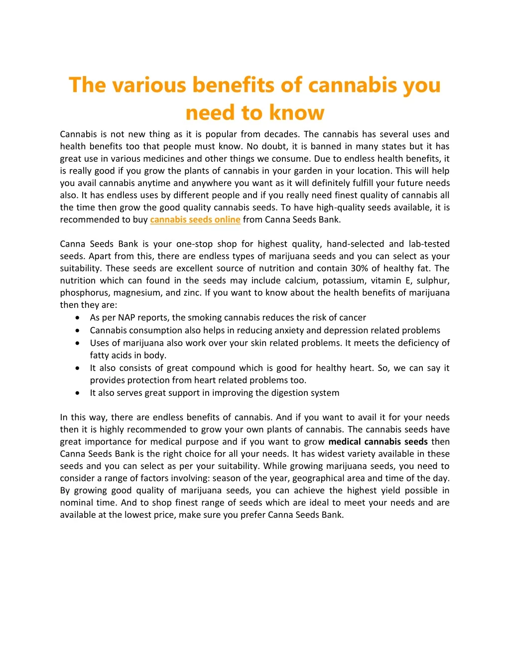 the various benefits of cannabis you need to know