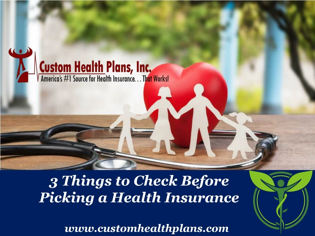 3 things to check before picking a health