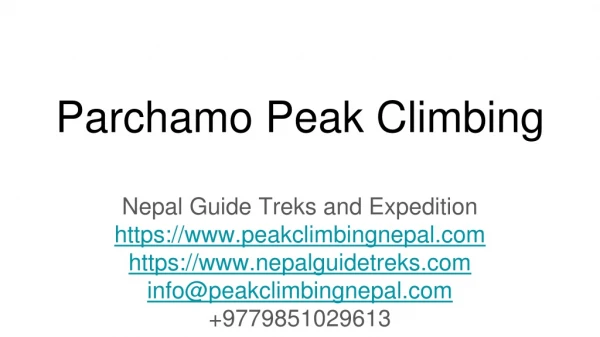 parchamo peak climbing