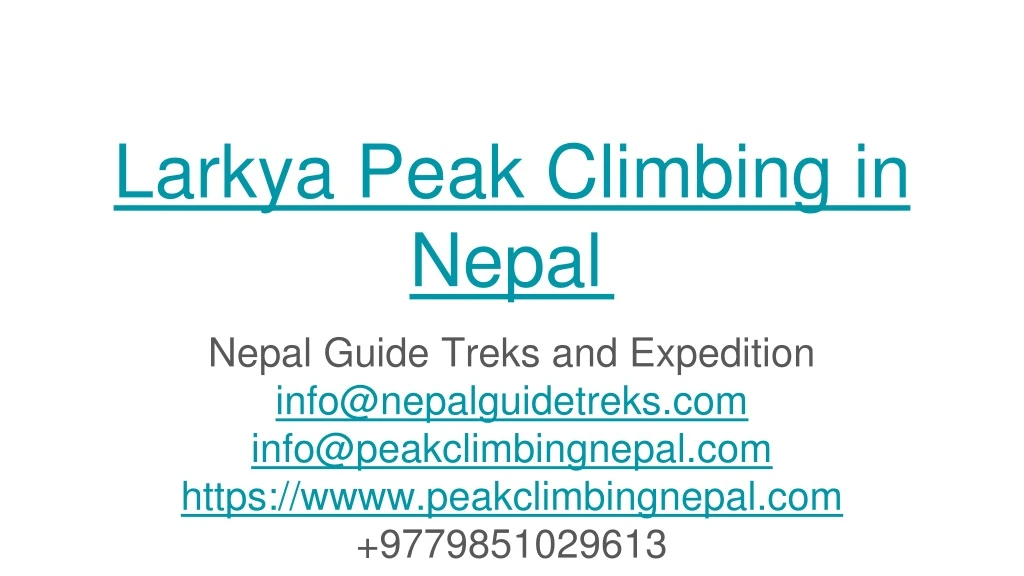 larkya peak climbing in nepal