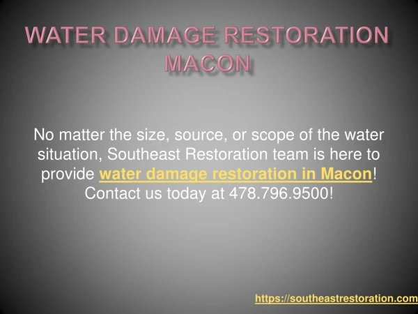 Water Damage Restoration Macon