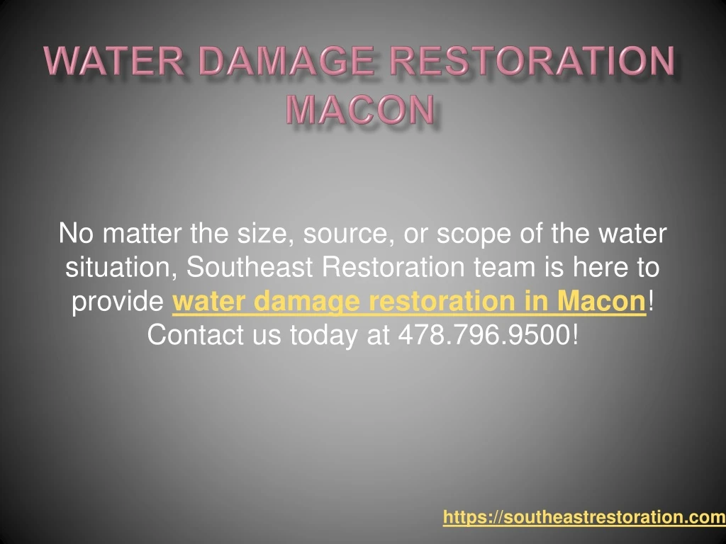 water damage restoration macon