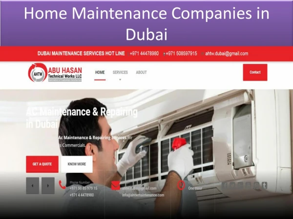 Home maintenance companies in dubai