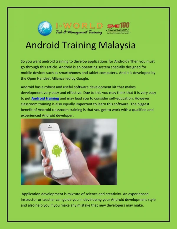 Android Training Malaysia