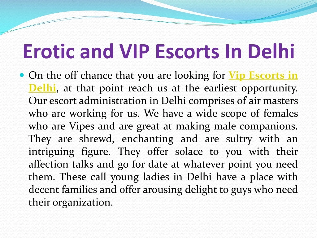 erotic and vip escorts in delhi
