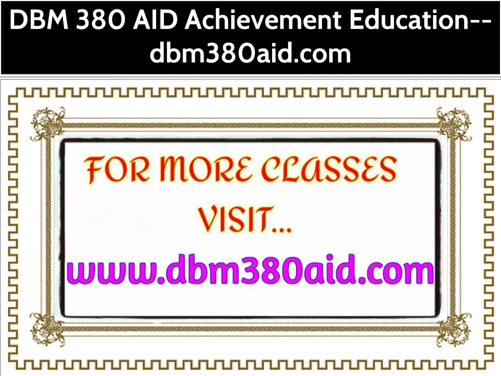 dbm 380 aid achievement education dbm380aid com