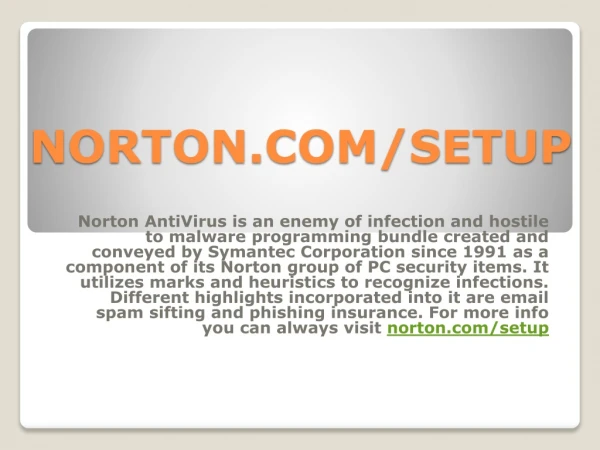 norton.com/setup- Antivurus Activation Online