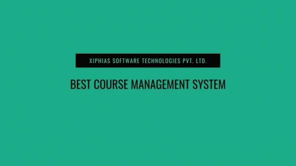 Best Course Management System