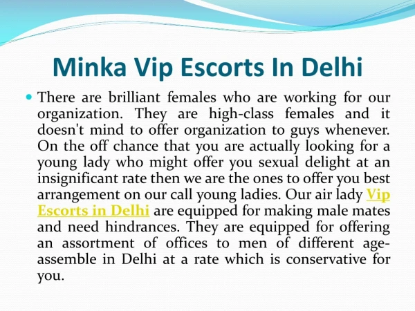 Minka Dating In Delhi to get Delhi Dating