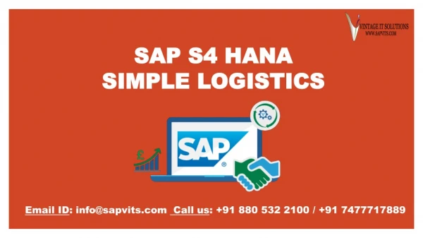 SAP S4 Hana Simple Logistics PDF |Simple Logistics Training Material