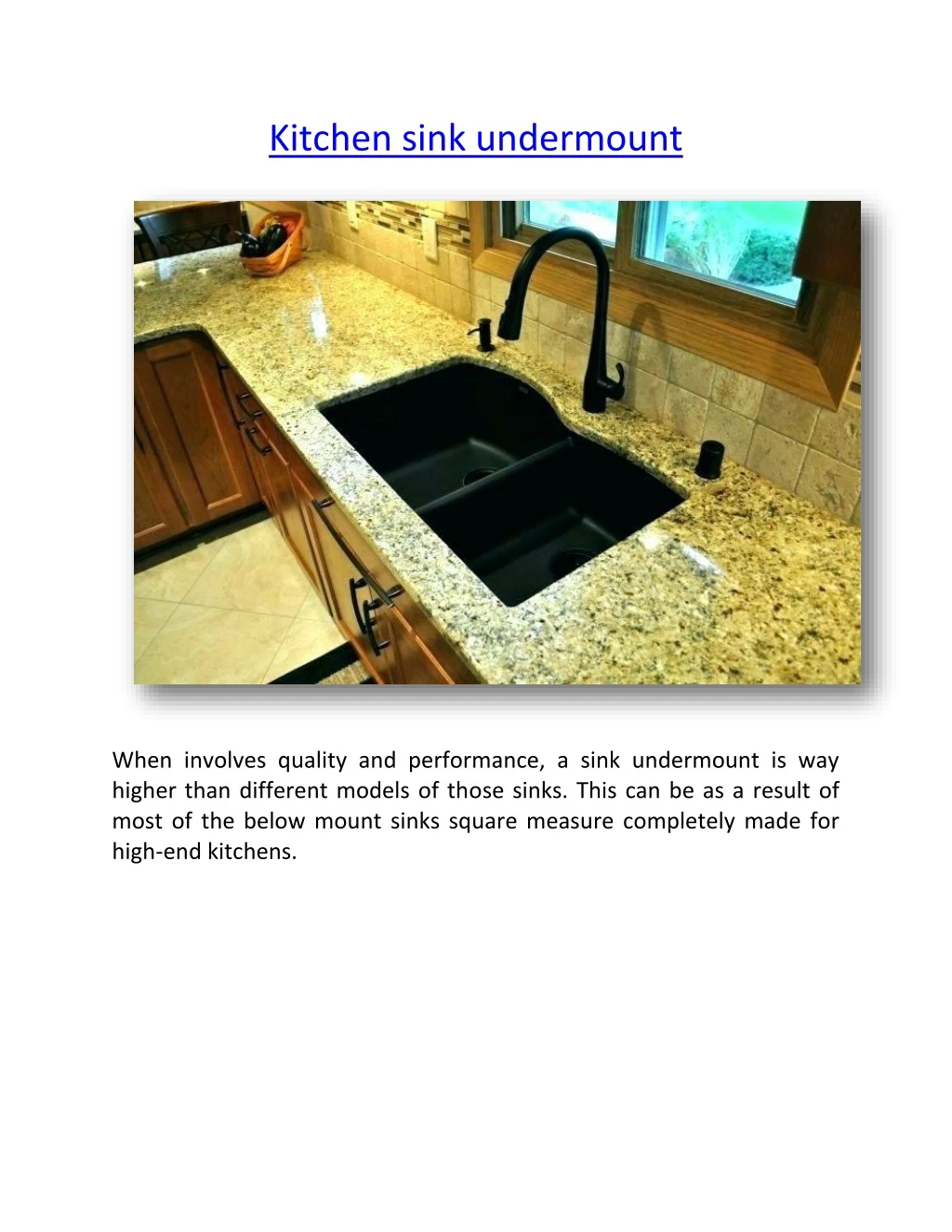 kitchen sink undermount