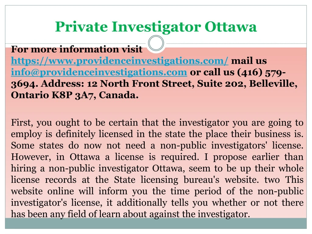 private investigator ottawa