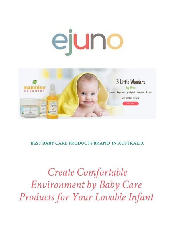 Create Comfortable Environment by Baby Care Products for Your Lovable Infant
