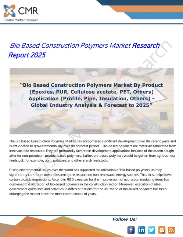 Bio Based Construction Polymers Market Research Report 2025