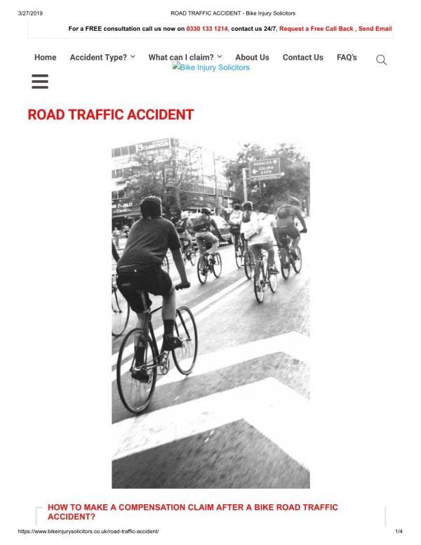 ROAD TRAFFIC ACCIDENT - Bike Injury Solicitors