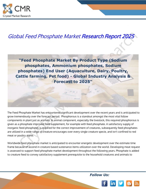 Feed Phosphate Market