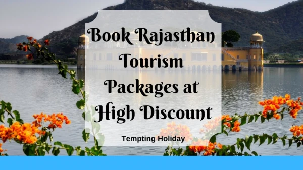 Book Rajasthan Tour Packages at Budget Prices