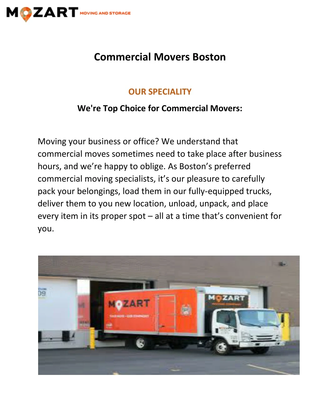 commercial movers boston