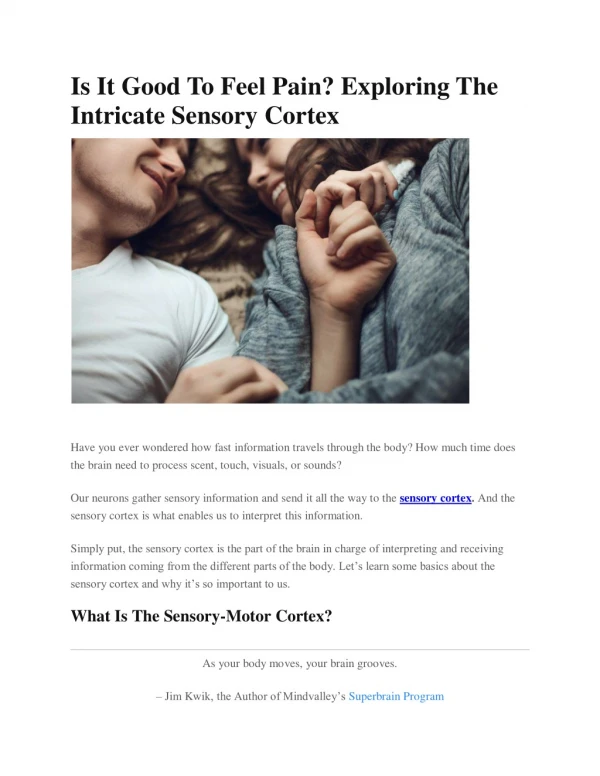 Sensory cortex