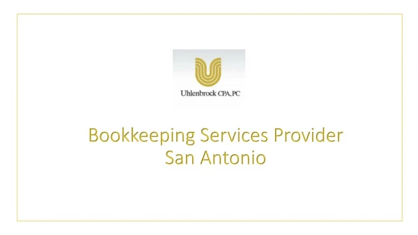Business Bookkeeping Services in San Antonio
