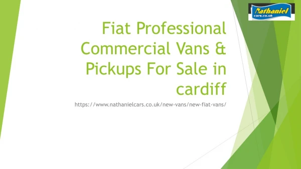 Fiat Professional Commercial Vans & Pickups For Sale in cardiff