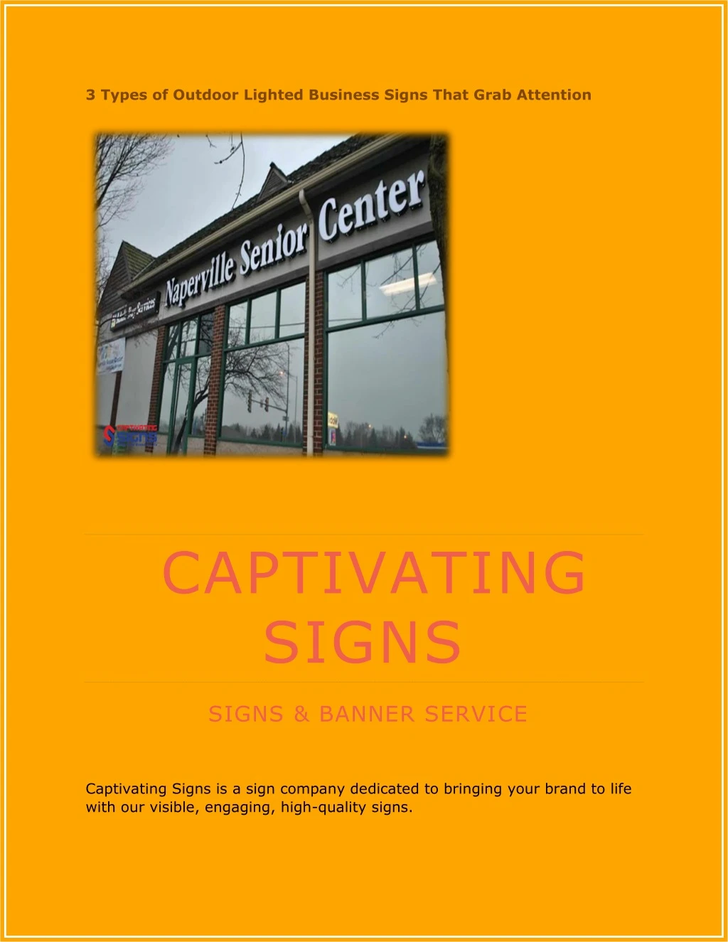 3 types of outdoor lighted business signs that