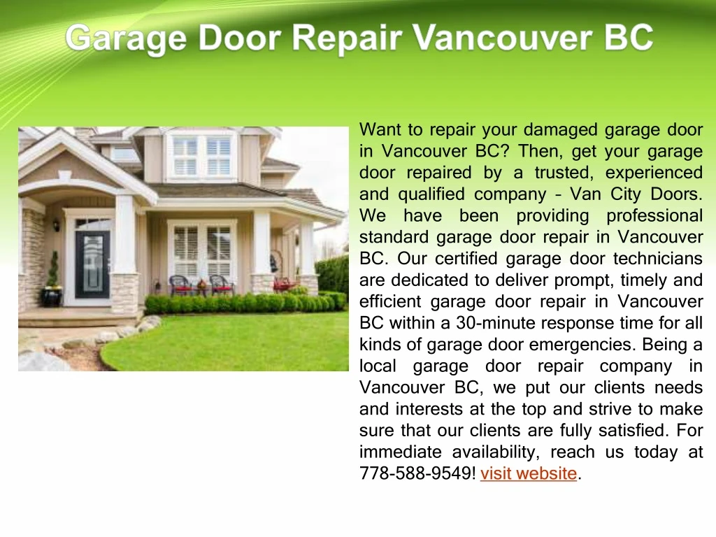 want to repair your damaged garage door