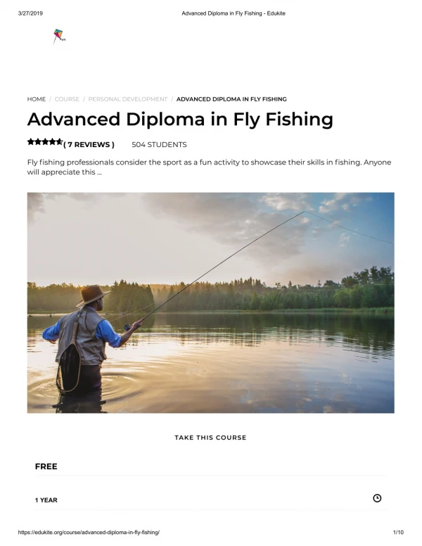 Advanced Diploma in Fly Fishing - Edukite