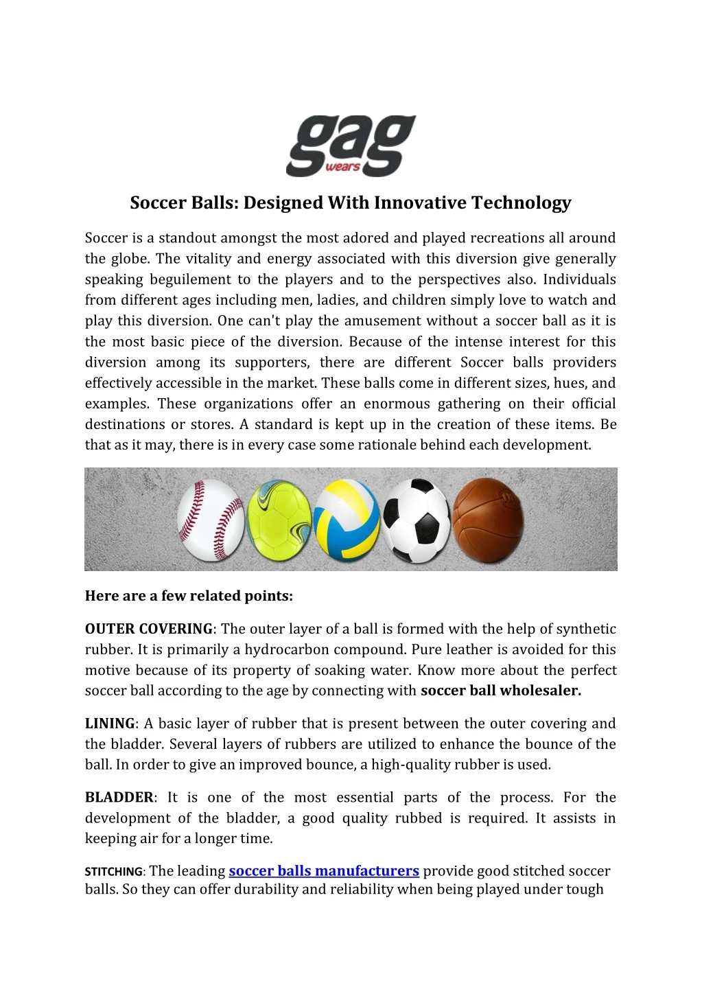 soccer balls designed with innovative technology