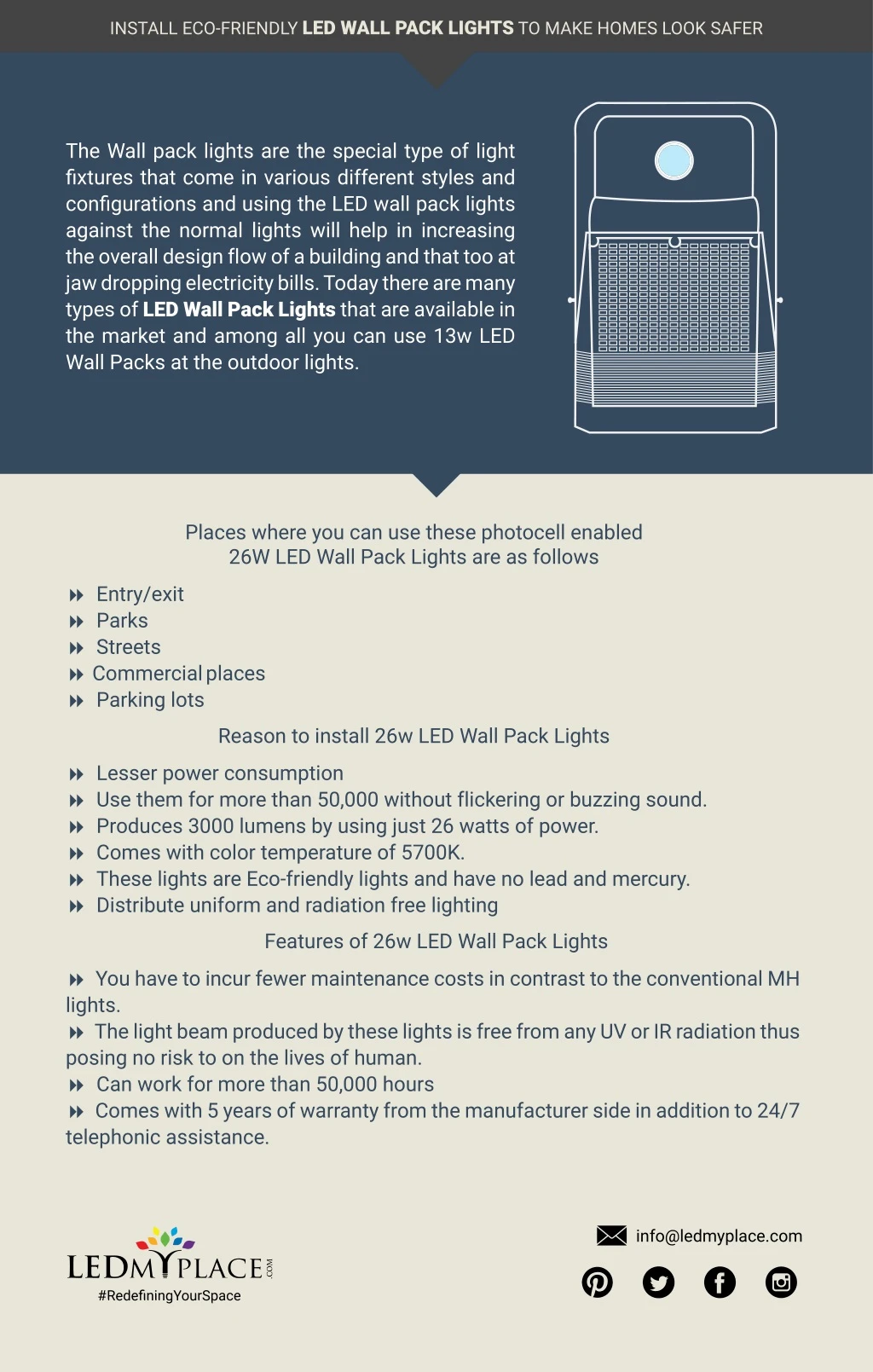 install eco friendly led wall pack lights to make