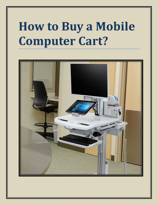 How to Buy a Mobile Computer Cart